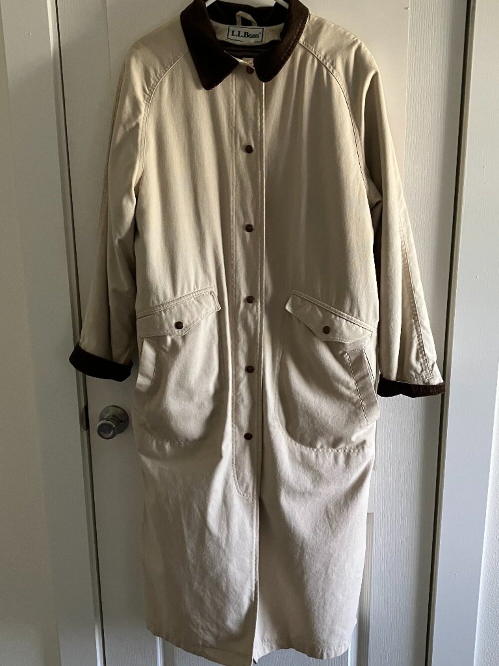 Vintage LL Bean Mens Cotton Canvas Removable Liner Made in USA Size Medium READ